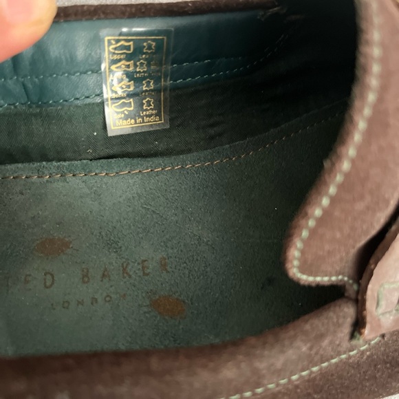 [US10]Ted Baker CALEP Brown Suede leather mens moccasins Loafers Slip On - Picture 7 of 7